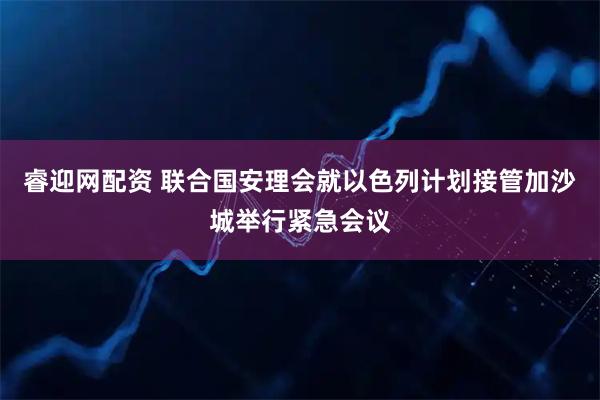 睿迎网配资 联合国安理会就以色列计划接管加沙城举行紧急会议