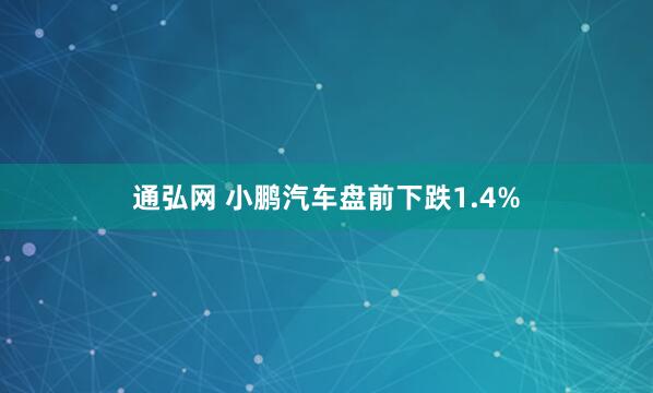 通弘网 小鹏汽车盘前下跌1.4%