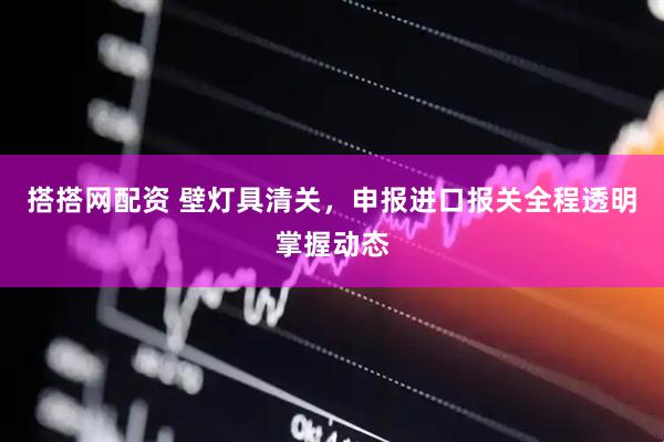 搭搭网配资 壁灯具清关,申报进口报关全程透明掌握动态